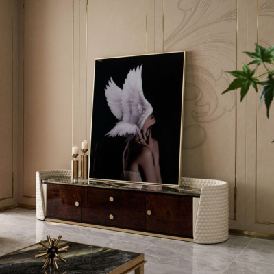 Meuble TV design, buffet TV, commode, bahut bas, armoire, étagère décorative de salle.
