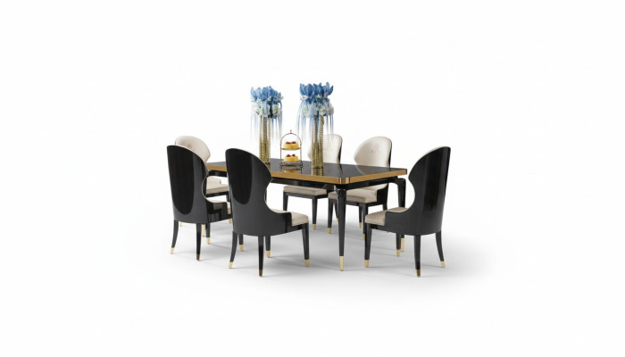 Ensemble de chaises de salle à manger design en métal Tables Fauteuil 4x Chaises Table Suite 4 pièces.