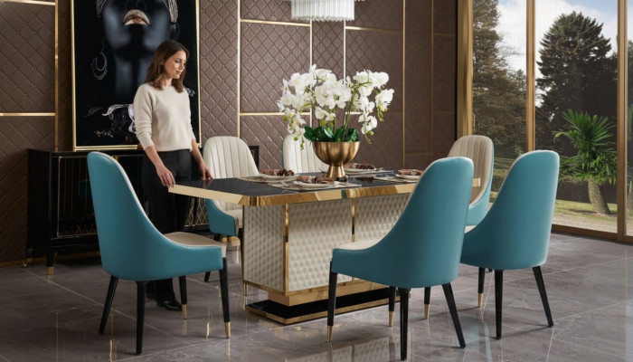 Salle à manger 1x ensemble de chaises Siège Chaises réelles Rembourrage Designer Fauteuil en bois neuf