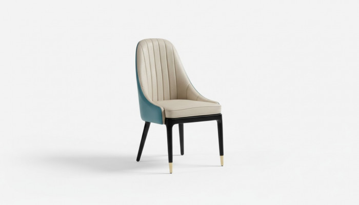Salle à manger 1x ensemble de chaises Siège Chaises réelles Rembourrage Designer Fauteuil en bois neuf