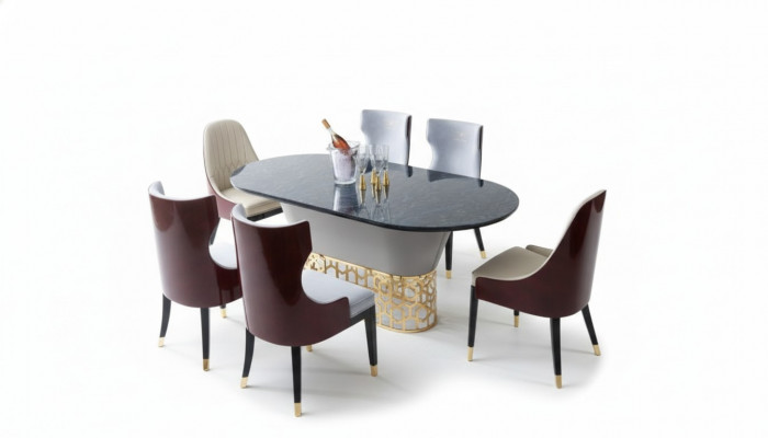 Ensemble complet Table à manger 4 chaises Salle à manger Ensemble Groupe Ess Table en bois Tables