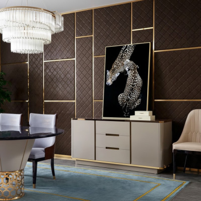 Commode Armoire en bois Buffet Salle de séjour Console Armoires murales