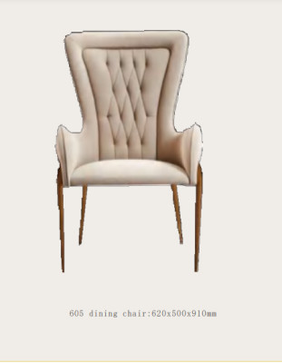 Fauteuil Chaise 1x Salle à manger Salon Siège Chaise rembourrée Cuir de luxe Télévision