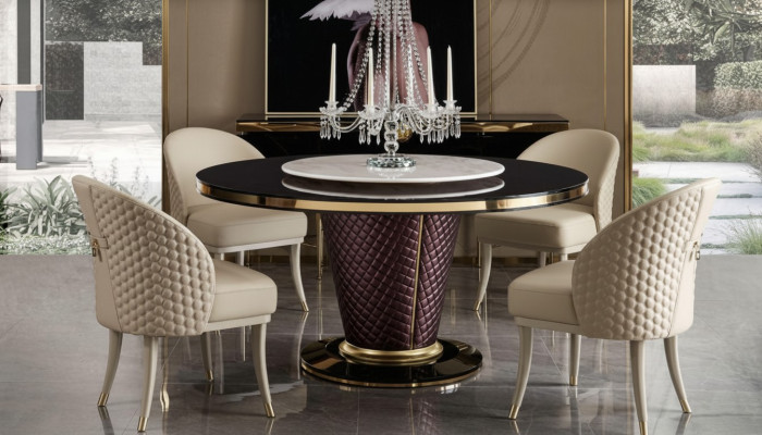 Table à manger Table ronde Salle à manger Salon Suite Bois Design Tables