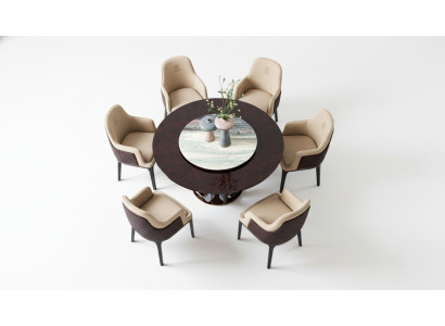 Ensemble de chaises de salle à manger rondes en métal avec tables et fauteuils, 4 chaises + table.