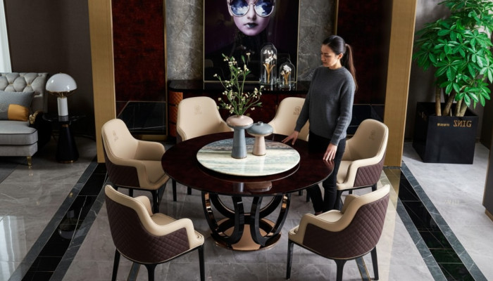 Chaise de designer Fauteuil de luxe Fauteuils rembourrés 1x Fauteuil Salon Salle à manger Cuir