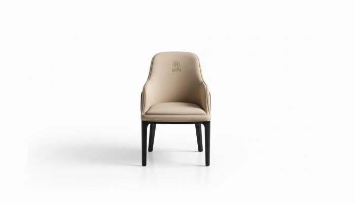 Chaise de designer Fauteuil de luxe Fauteuils rembourrés 1x Fauteuil Salon Salle à manger Cuir