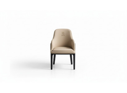 Chaise de designer Fauteuil de luxe Fauteuils rembourrés 1x Fauteuil Salon Salle à manger Cuir