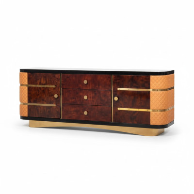 Commode décorative Designer Buffet Côté Planche Basse Armoire Étagère de Salon
