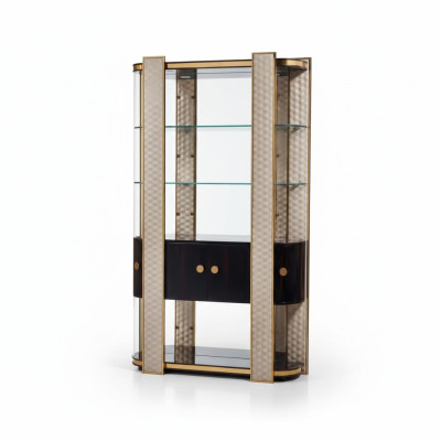 vitrine de designer Armoire en bois Armoires de rangement Étagères de salon Étagères de bureau Vitrine en verre