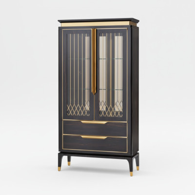 Vitrines Verre Bar Garde-robe Maison Armoires Étagère Mur Bois Vitrine Mobilier Salon