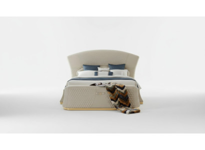 Conception de lit en cuir de luxe Lits rembourrés Chambre double 180x200