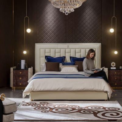 Lit Chambre Design Lits Tables de chevet Mobilier de luxe Suite 3 pièces