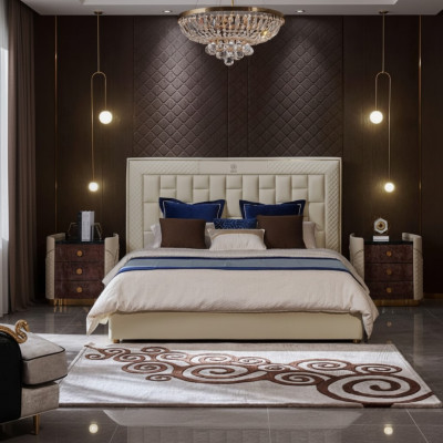 Lit Chambre Design Lits Tables de chevet Mobilier de luxe Suite 3 pièces