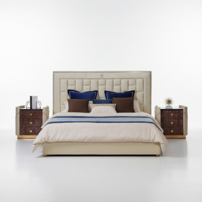 Lit Chambre Design Lits Tables de chevet Mobilier de luxe Suite 3 pièces