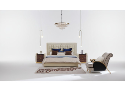 Lit en cuir de design Lit en cuir de luxe Lits doubles modernes Mariage 180x200