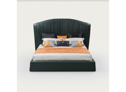 Design de literie de lit de luxe Beige 180x200 Chambre de sommeil en cuir d'hôtel
