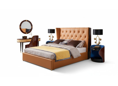 Lit Chambre Mobilier 6pces. Ensemble complet en cuir Design Lits de luxe