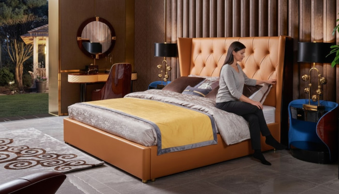 Cadre de lit classique Mobilier de chambre à coucher Lits 3 pièces ensemble suite