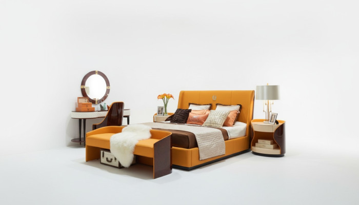 Meubles de chambre de luxe Lit 2x Ensemble de table de chevet Lits Mobilier d'hôtel 3 pièces. Résider