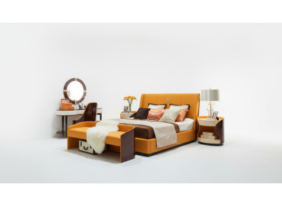 Meubles de chambre de luxe Lit 2x Ensemble de table de chevet Lits Mobilier d'hôtel 3 pièces. Résider