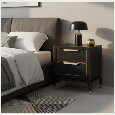 Table de chevet commode Table de nuit Table d'appoint Console brillant or