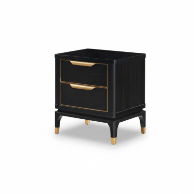 Table de chevet commode Table de nuit Table d'appoint Console brillant or