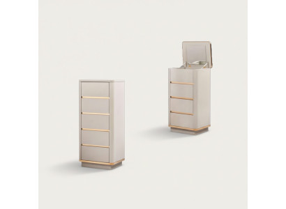 Commode Buffet décoratif Commodes Bahuts Armoire haute à 5 tiroirs