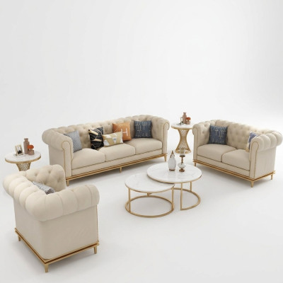 Ensemble de canapé 3-2-1 Place design Canapé Rembourrage canapés Moderne Luxe neuf