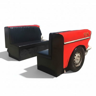 Double canapé de voiture Diner Canapé Canapé Auto Mobilier USA Ameublement Modèle Décoration Cuir