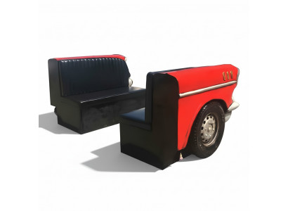 Double canapé de voiture Diner Canapé Canapé Auto Mobilier USA Ameublement Modèle Décoration Cuir