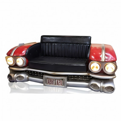 Canapé Voiture Demi-Véhicule Ratro Cinema Canapé Rembourrage Suite Canapé en Cuir