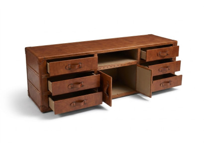 Meuble Buffet Commode Buffet Vintage Buffet de Luxe Meuble TV Armoire en cuir neuf