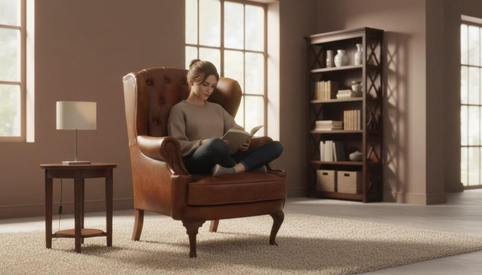 Chesterfield Fauteuil en cuir Fauteuil Wing Vintage Fauteuil Club Fauteuil Fauteuil de direction Fauteuil Wing