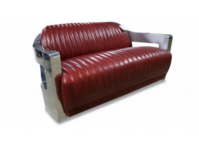 Design Club 2-Seater Sofa Chesterfield en cuir Canapé 3 places en cuir vintage Deux places Canapés