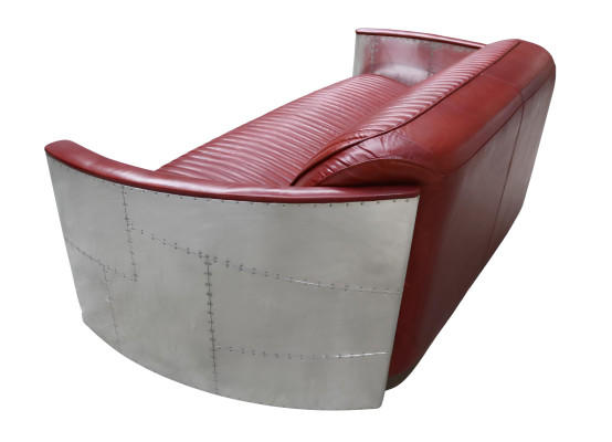 Canapé en cuir Canapé Canapé en tissu d'aluminium Trois places Mobilier de luxe vintage Canapés neufs
