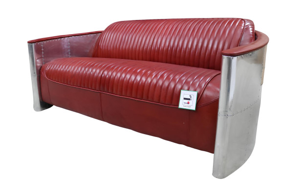 Canapé en cuir Canapé Canapé en tissu d'aluminium Trois places Mobilier de luxe vintage Canapés neufs