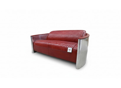 Canapé en cuir Canapé Canapé en tissu d'aluminium Trois places Mobilier de luxe vintage Canapés neufs