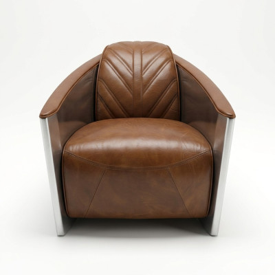 Cuir avion aéroplane aviateur fauteuil de salon fauteuil cocktail vintage