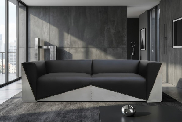 Conception de canapé en cuir véritable de luxe, canapés en cuir, ameublement trois places neuf.