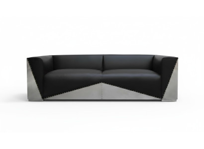 Conception de canapé en cuir véritable de luxe, canapés en cuir, ameublement trois places neuf.