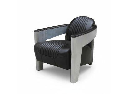 Véritable design en cuir chaise fauteuil télévision aviateur de style vintage