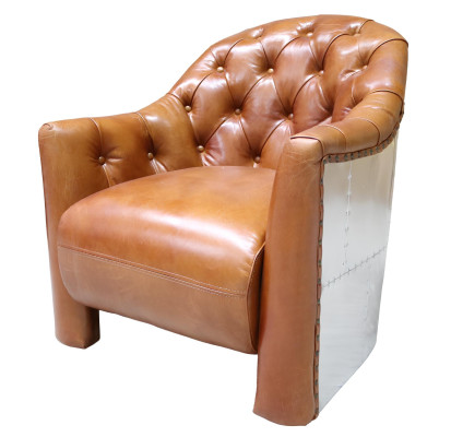 Fauteuil en cuir design avion Fauteuil de club en cuir Fauteuil en cuir aviateur vintage