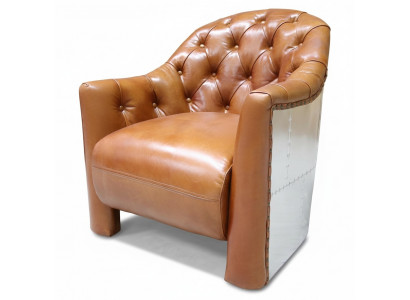 Fauteuil en cuir design avion Fauteuil de club en cuir Fauteuil en cuir aviateur vintage