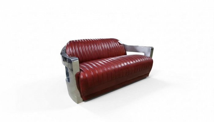 Canapé vintage 2 places en cuir canapé mobilier rétro canapé canapé rembourrage de deux sièges neuf