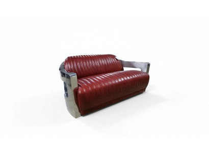 Canapé vintage 2 places en cuir canapé mobilier rétro canapé canapé rembourrage de deux sièges neuf