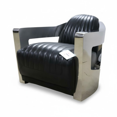 Fauteuil en cuir Aviator Club Fauteuil Art Déco Fauteuil cocktail Fauteuil TV nouveau
