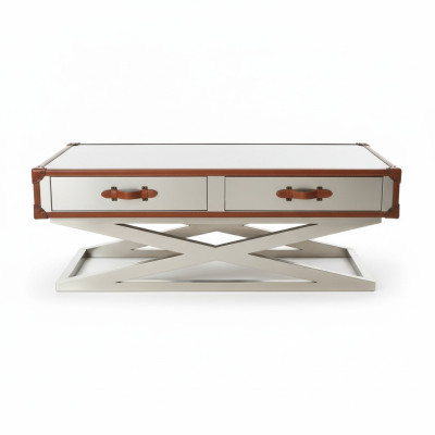 Table basse vintage Table de salon Tables Table en aluminium Table basse Aviator