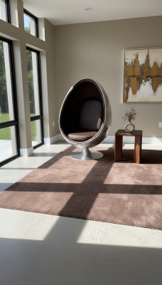 Design Fauteuil de lounge rétro Seater Egg Ball Argent rotatif Aviator Space