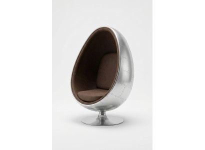 Design Fauteuil de lounge rétro Seater Egg Ball Argent rotatif Aviator Space